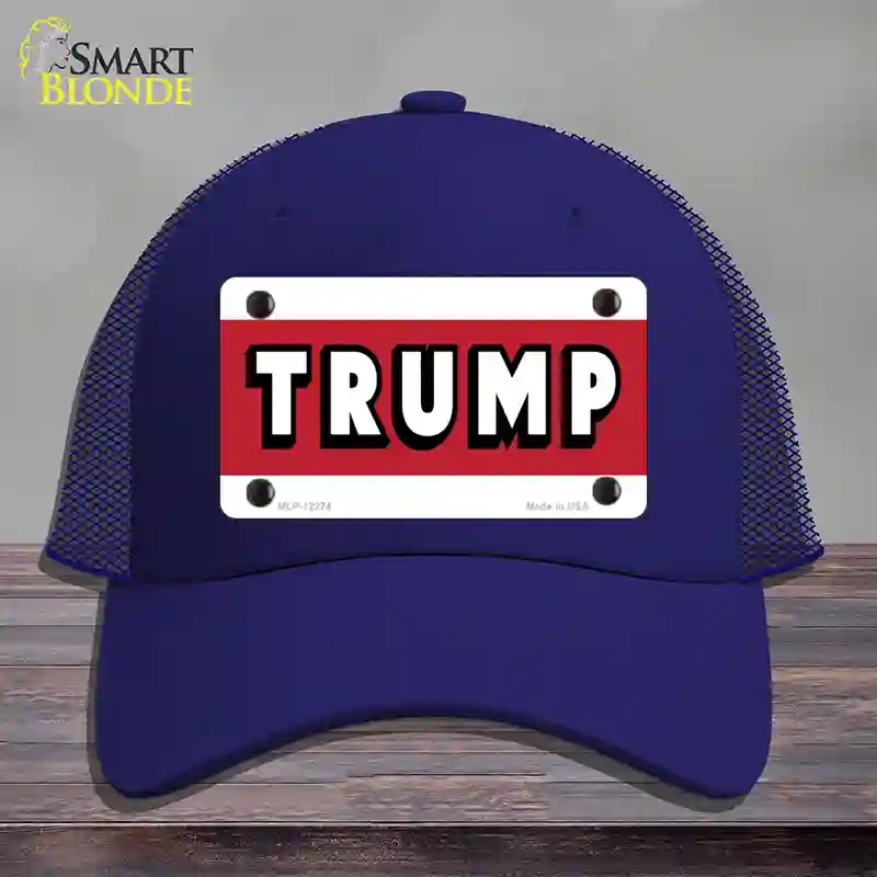 HAT18-MLP-12274 Trump Novelty License Plate Hat, Mesh - Royal Blue