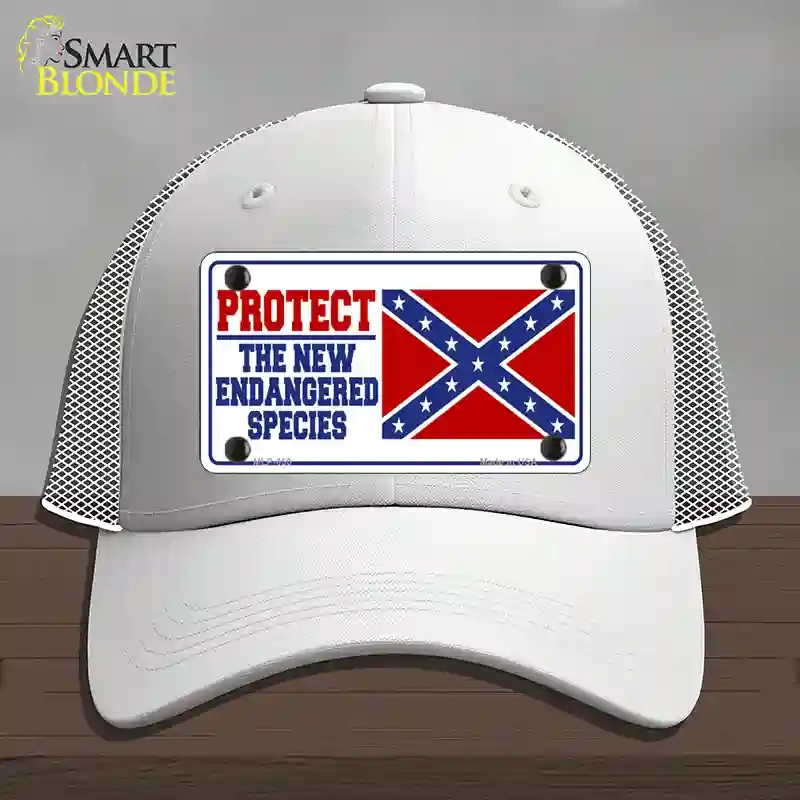 HAT19-MLP-050   Endangered Species Novelty License Plate Hat, Mesh - White