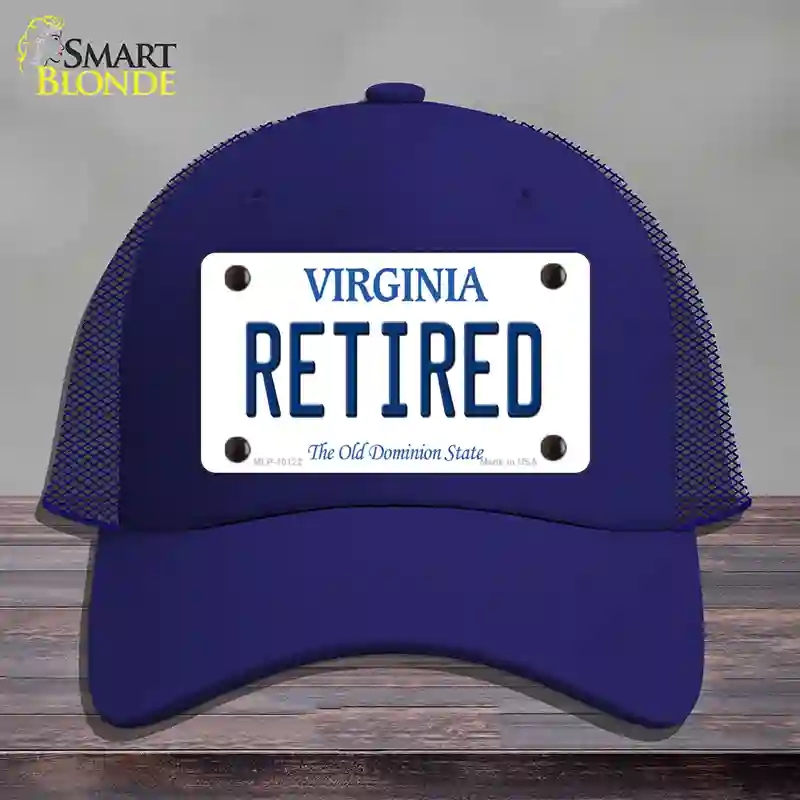 HAT18-MLP-10122 Retired Virginia Novelty License Plate Hat, Mesh - Royal Blue
