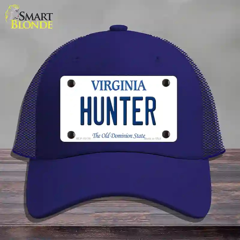 HAT18-MLP-10130 Hunter Virginia Novelty License Plate Hat, Mesh - Royal Blue