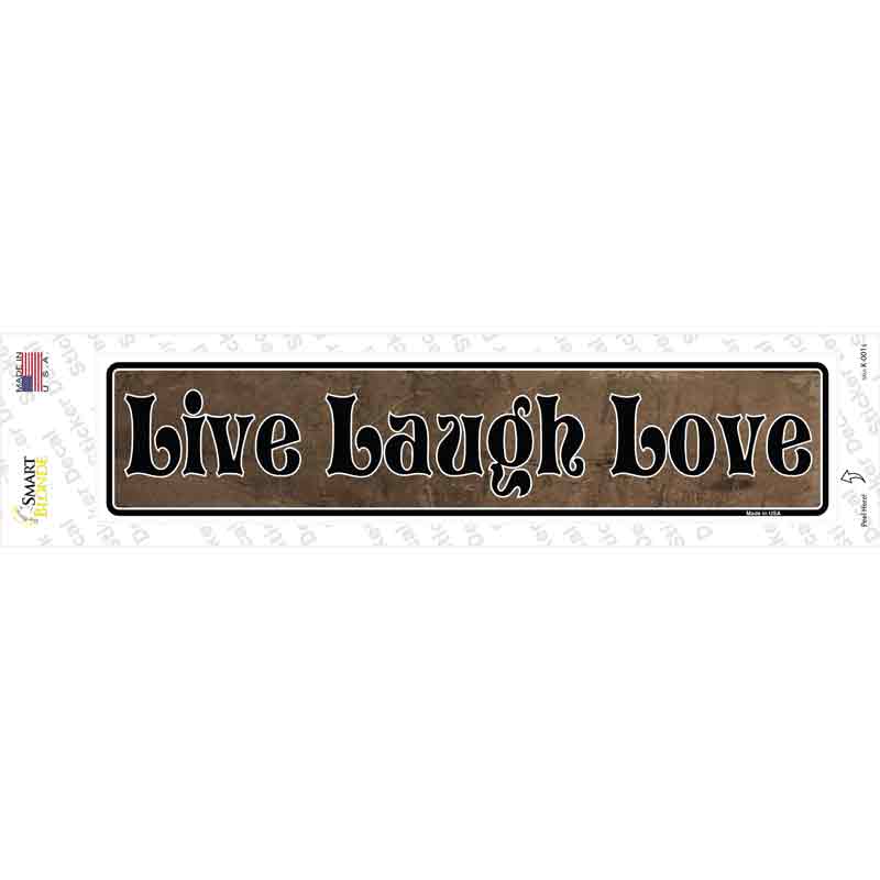 K-001s-M Live Laugh Love Novelty Narrow Sticker Decal, Medium