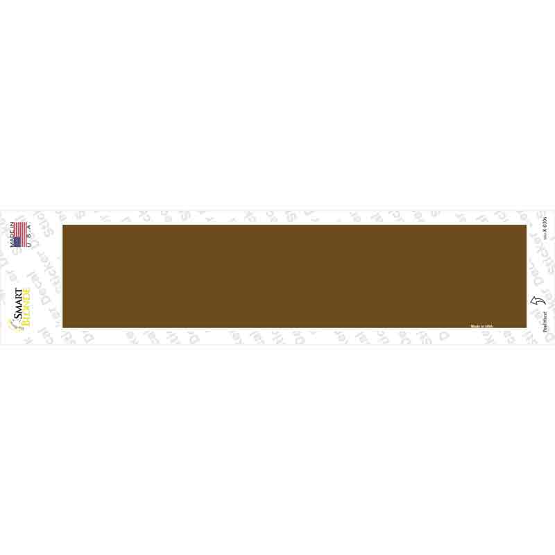 K-030s-M Brown Solid Blank Novelty Narrow Sticker Decal, Medium