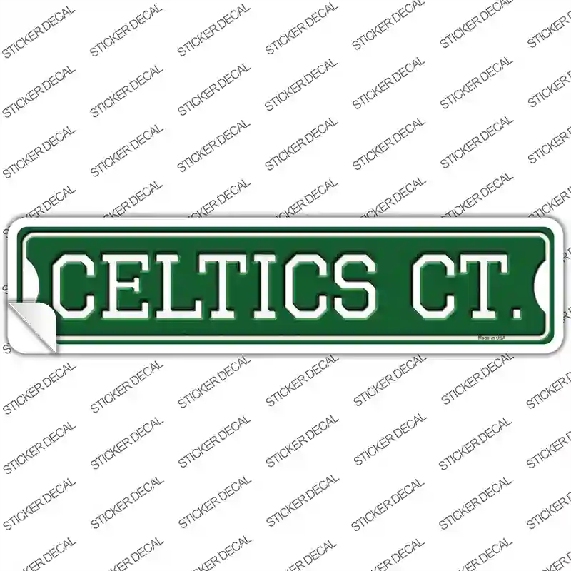 K-1007s-L Celtics Ct Novelty Narrow Sticker Decal, Large