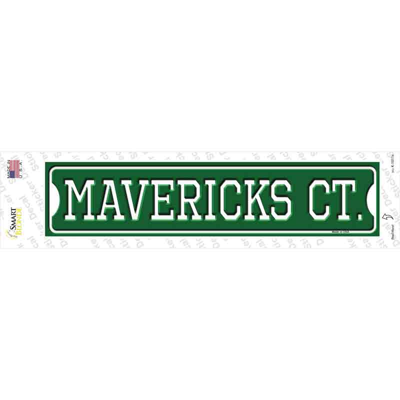 K-1011s-M Mavericks Ct Novelty Narrow Sticker Decal, Medium