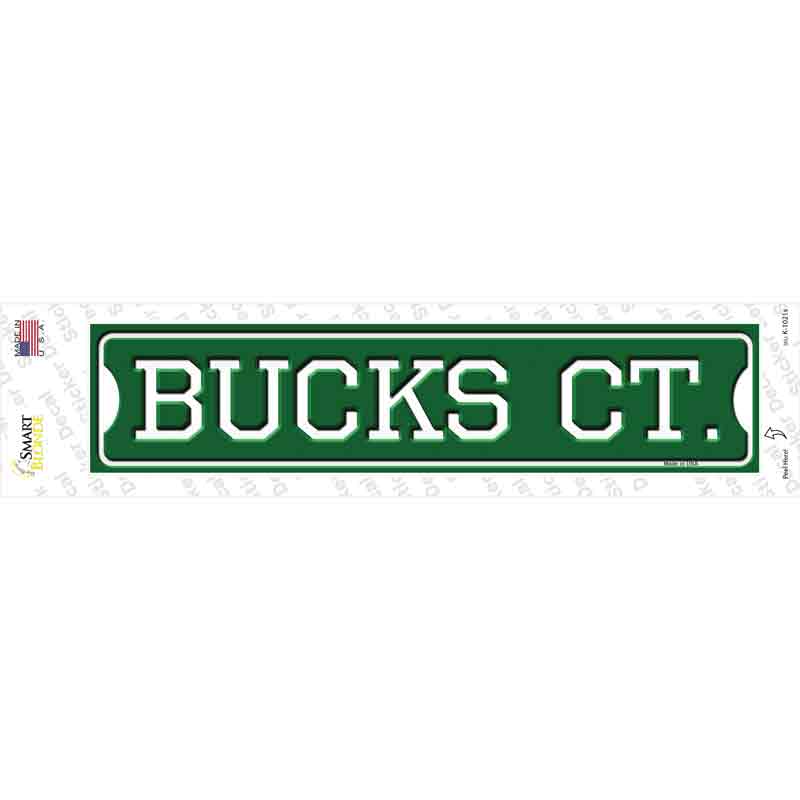 K-1021s-M Bucks Ct Novelty Narrow Sticker Decal, Medium