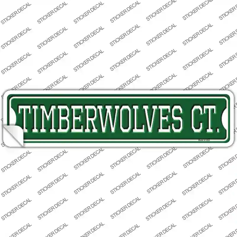 K-1022s-S Timberwolves Ct Novelty Narrow Sticker Decal, Small
