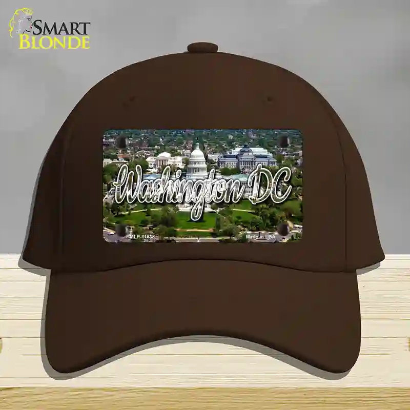 HAT24-MLP-11638 Washington DC White House State Novelty License Plate Hat, Cotton - Dark Brown