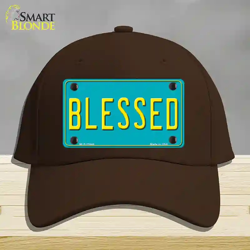 HAT24-MLP-11644 Blessed Novelty License Plate Hat, Cotton - Dark Brown