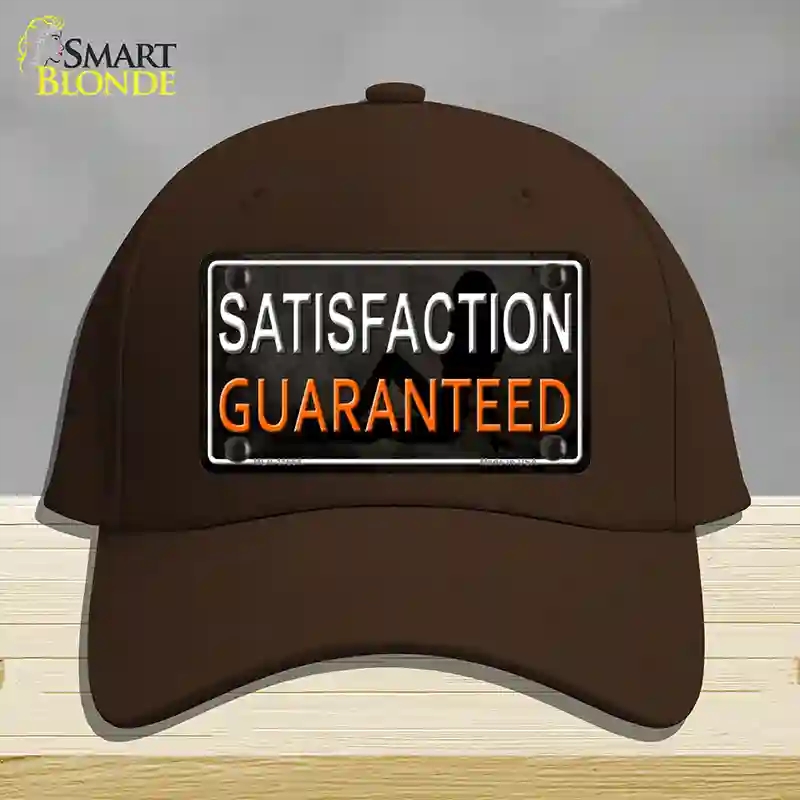 HAT24-MLP-11664 Satisfaction Guaranteed Novelty License Plate Hat, Cotton - Dark Brown