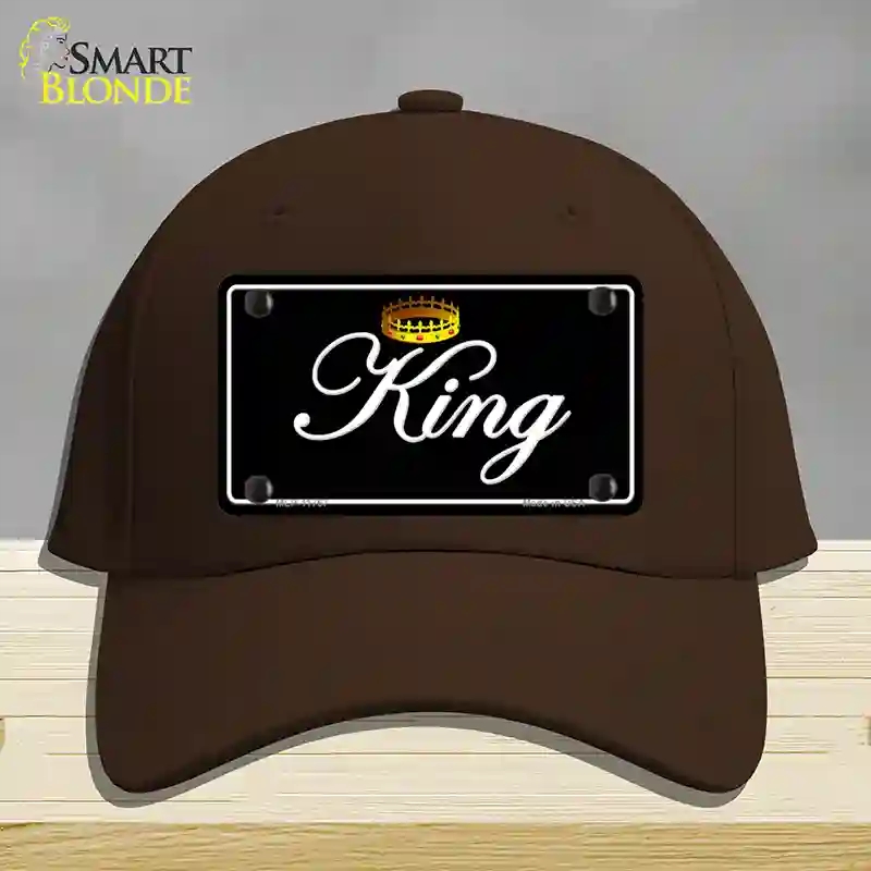HAT24-MLP-11767 King Novelty License Plate Hat, Cotton - Dark Brown