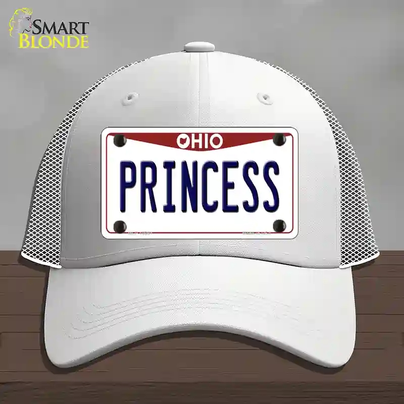 HAT19-MLP-10091 Princess Ohio Novelty License Plate Hat, Mesh - White