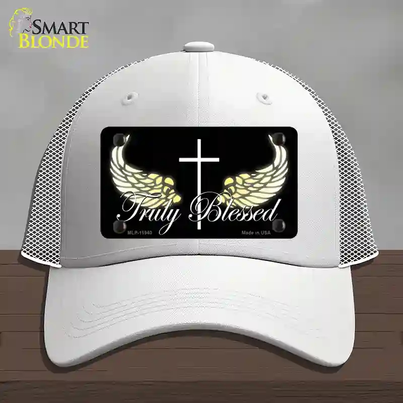 HAT19-MLP-11940 Truly Blessed Novelty License Plate Hat, Mesh - White