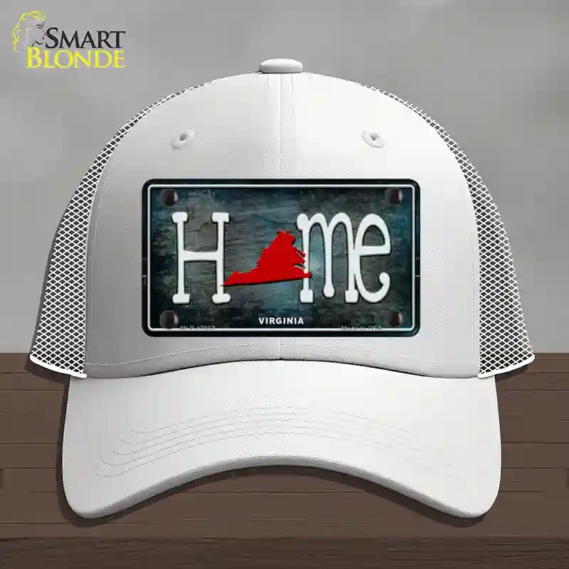 HAT19-MLP-12037 Virginia Home State Outline Novelty License Plate Hat, Mesh - White