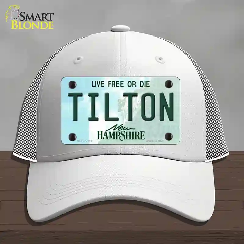 HAT19-MLP-12196 Tilton   Hampshire Novelty License Plate Hat, Mesh - White