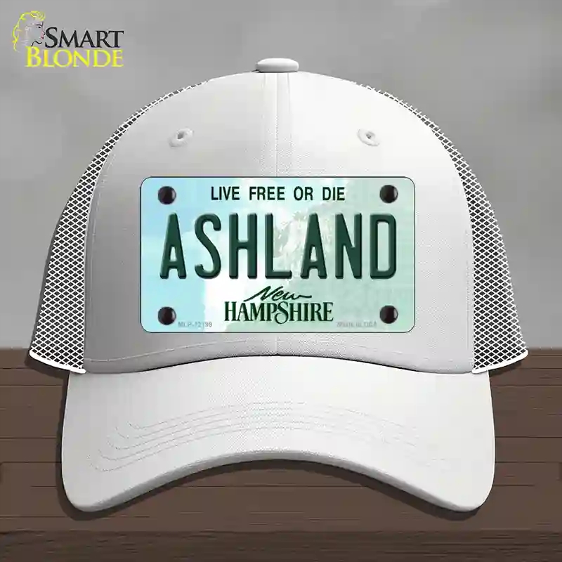 HAT19-MLP-12199 Ashland   Hampshire Novelty License Plate Hat, Mesh - White