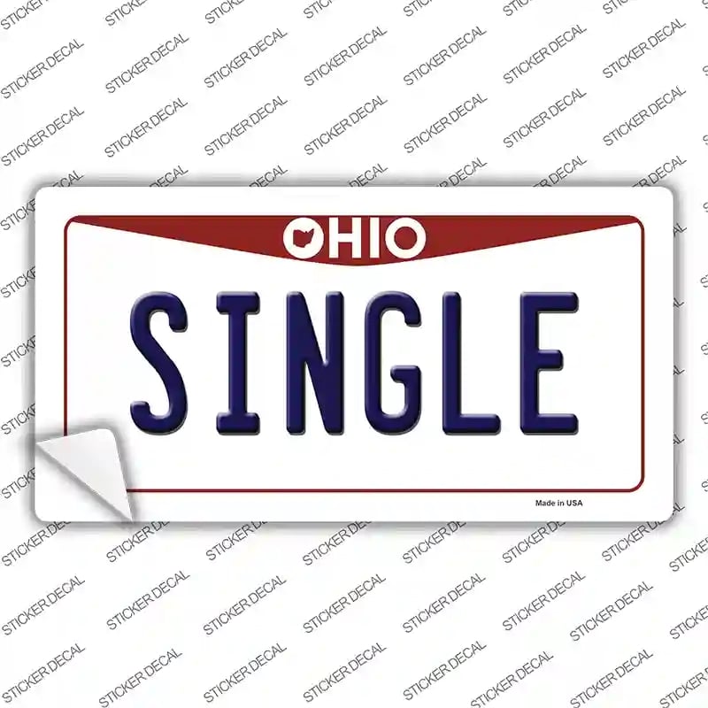 LP-10101s-L Single Ohio Novelty Sticker Decal, Large
