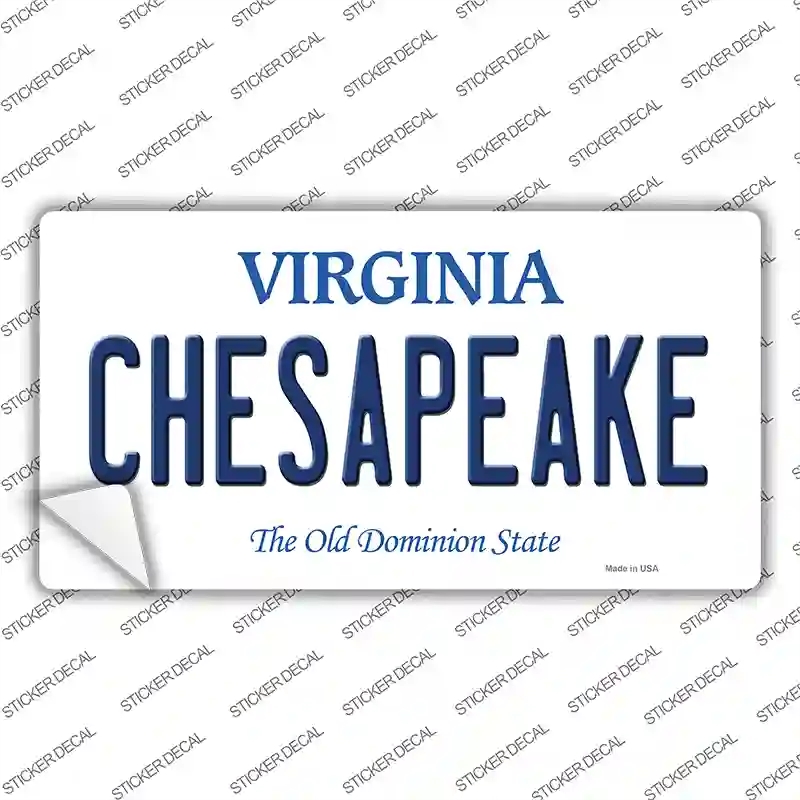LP-10107s-XL Chesapeake Virginia Novelty Sticker Decal, Extra Large