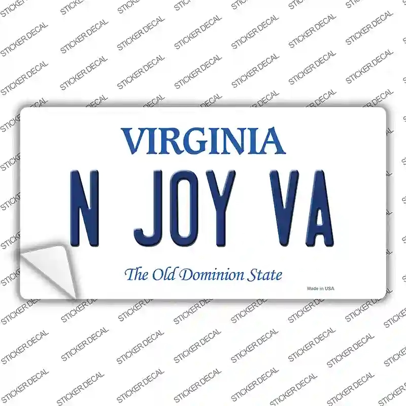 LP-10115s-XL N Joy VA Virginia Novelty Sticker Decal, Extra Large
