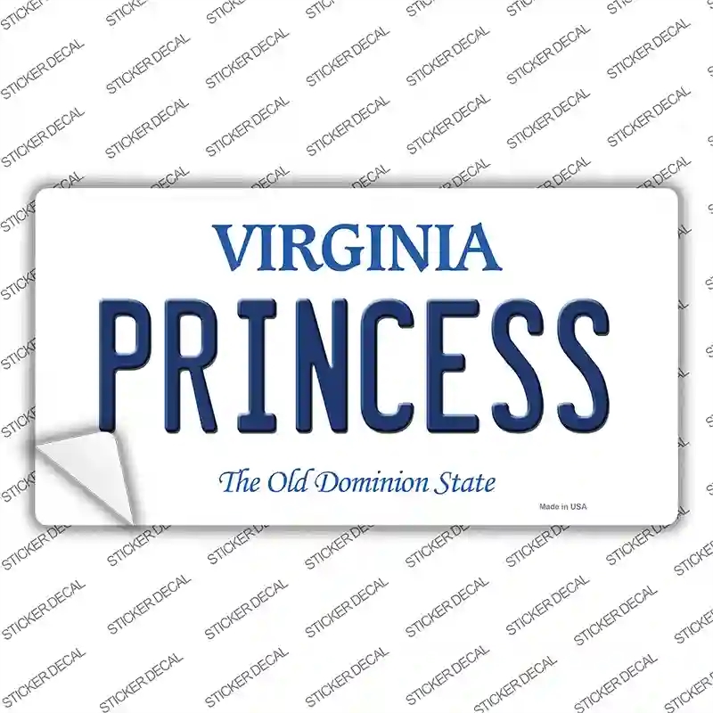 LP-10135s-S Princess Virginia Novelty Sticker Decal, Small