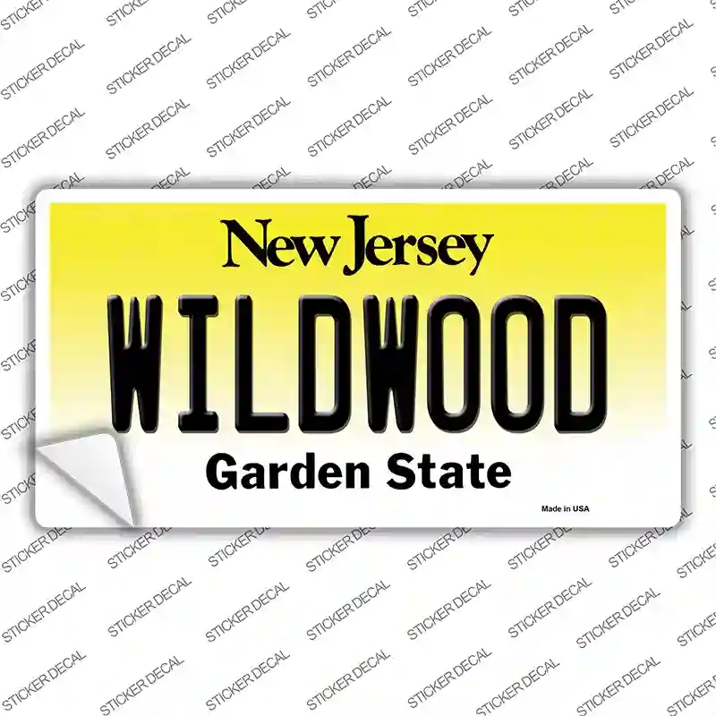 LP-10153s-L Wildwood   Jersey Novelty Sticker Decal, Large