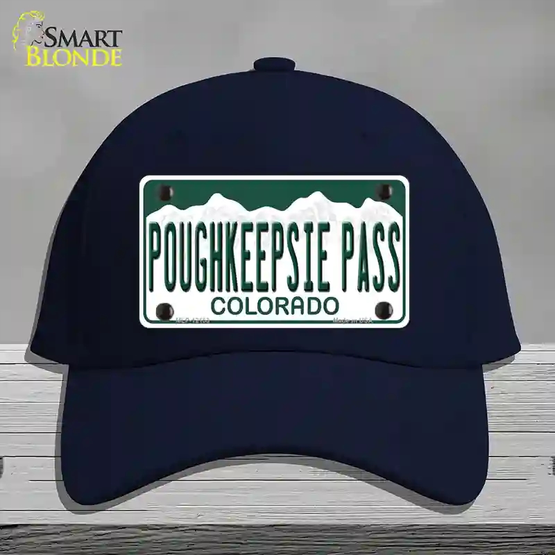 HAT20-MLP-12153 Poughkeepsie Pass Colorado Novelty License Plate Hat, Cotton - Navy