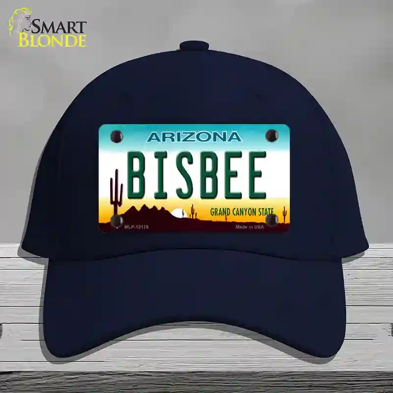HAT20-MLP-12176 Bisbee Arizona Novelty License Plate Hat, Cotton - Navy