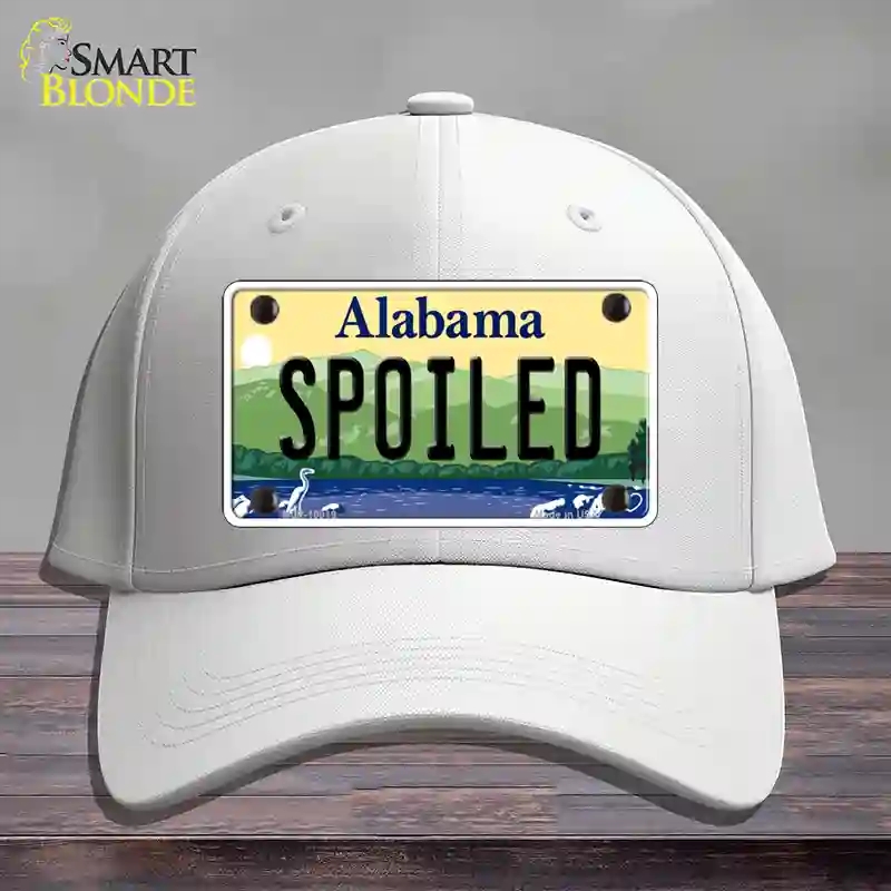 HAT21-MLP-10019 Spoiled Alabama Novelty License Plate Hat, Cotton - White