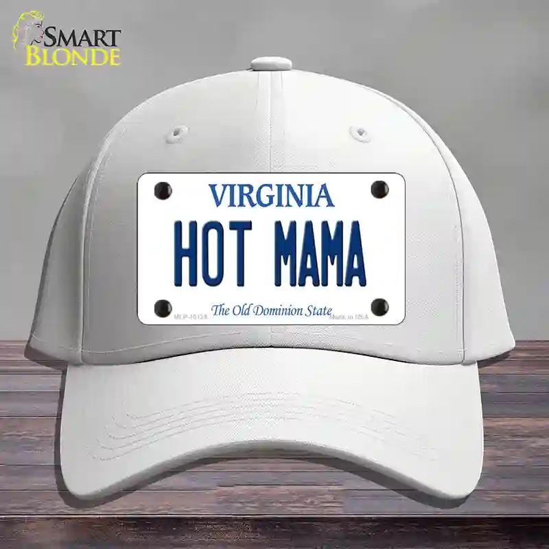 HAT21-MLP-10125 Hot Mama Virginia Novelty License Plate Hat, Cotton - White