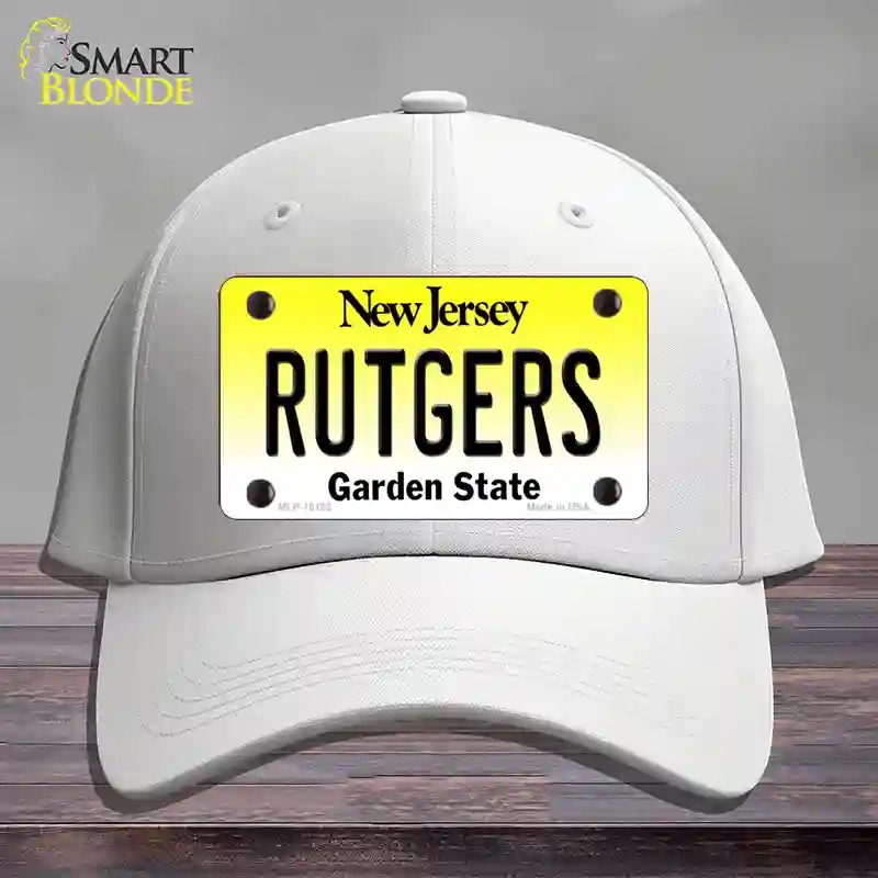HAT21-MLP-10182 Rutgers   Jersey Novelty License Plate Hat, Cotton - White