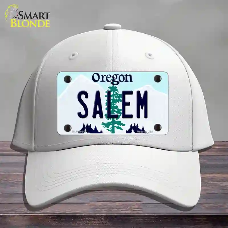 HAT21-MLP-10342 Salem Oregon Novelty License Plate Hat, Cotton - White