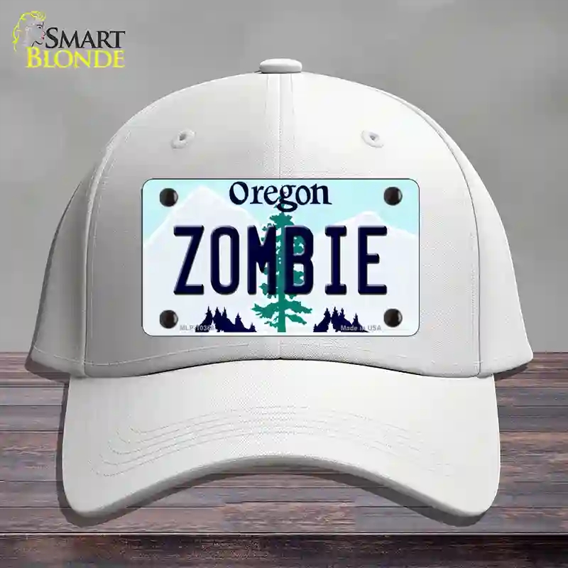 HAT21-MLP-10366 Zombie Oregon Novelty License Plate Hat, Cotton - White