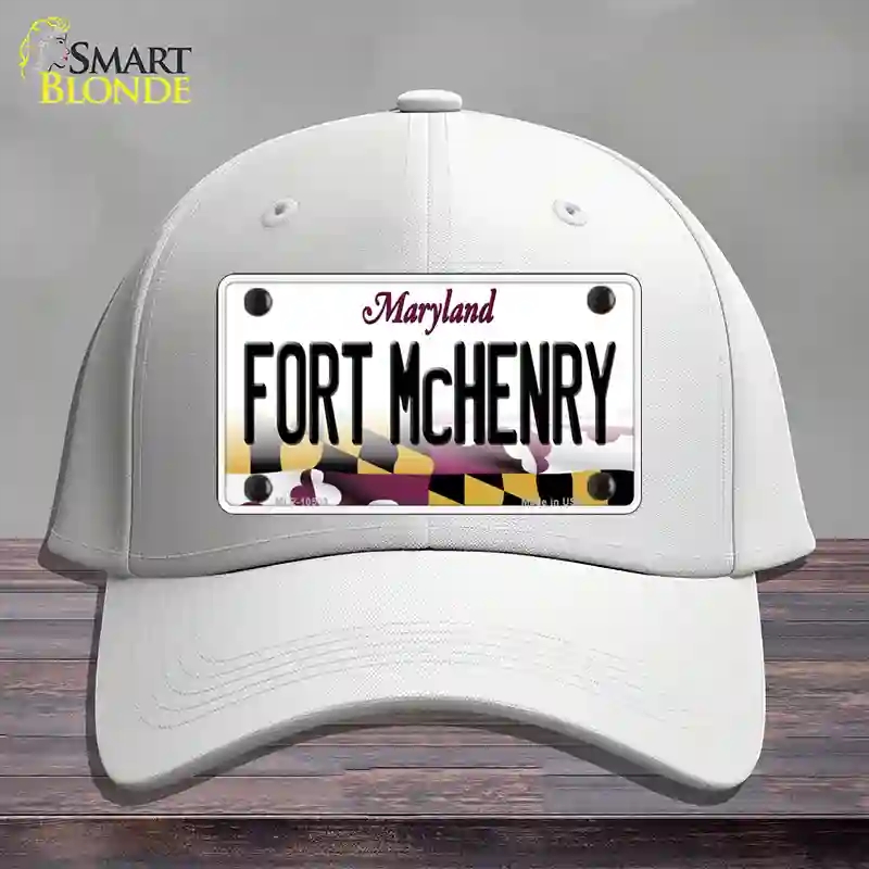 HAT21-MLP-10509 Fort McHenry Maryland Novelty License Plate Hat, Cotton - White