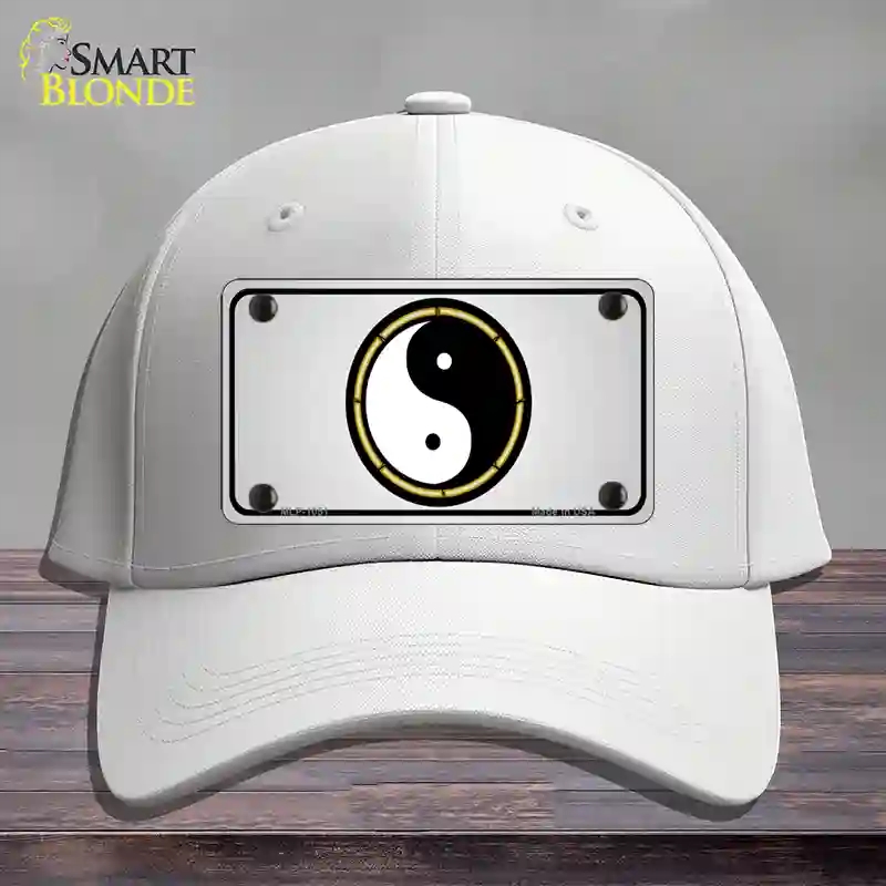 HAT21-MLP-1051 Yin & Yang Novelty License Plate Hat, Cotton - White