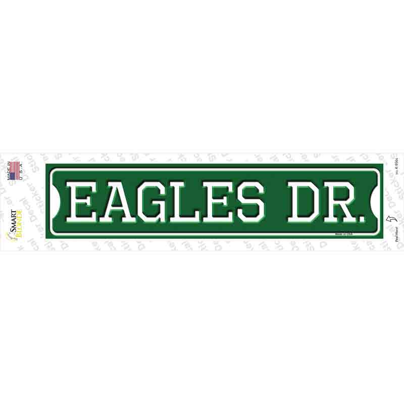 K-956s-M Eagles Dr Novelty Narrow Sticker Decal, Medium
