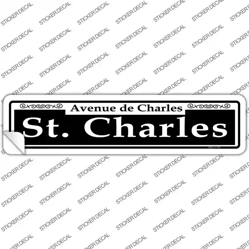 K-1232s-S St. Charles Novelty Narrow Sticker Decal, Small