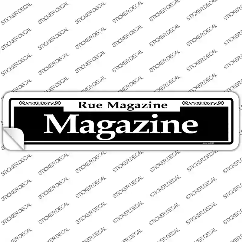K-1236s-S Magazine Novelty Narrow Sticker Decal, Small