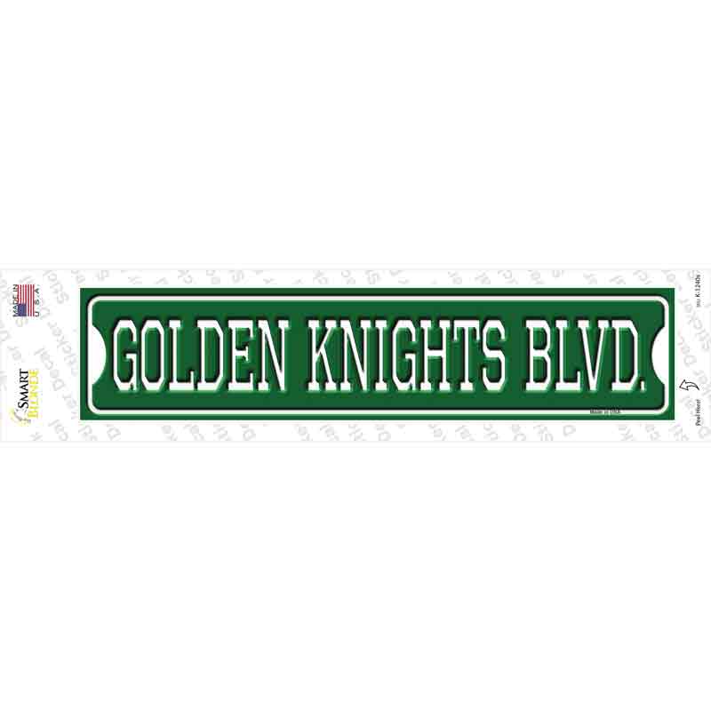 K-1240s-M Golden Knights Blvd Novelty Narrow Sticker Decal, Medium