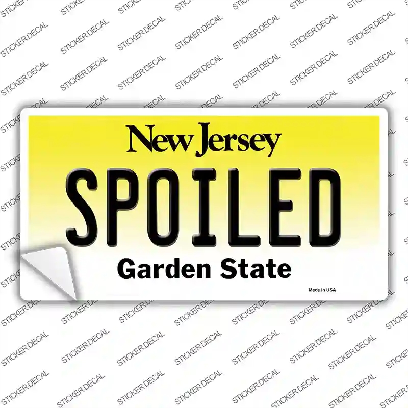 LP-10165s-S Spoiled   Jersey Novelty Sticker Decal, Small