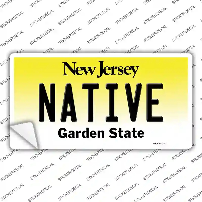 LP-10173s-L Native   Jersey Novelty Sticker Decal, Large