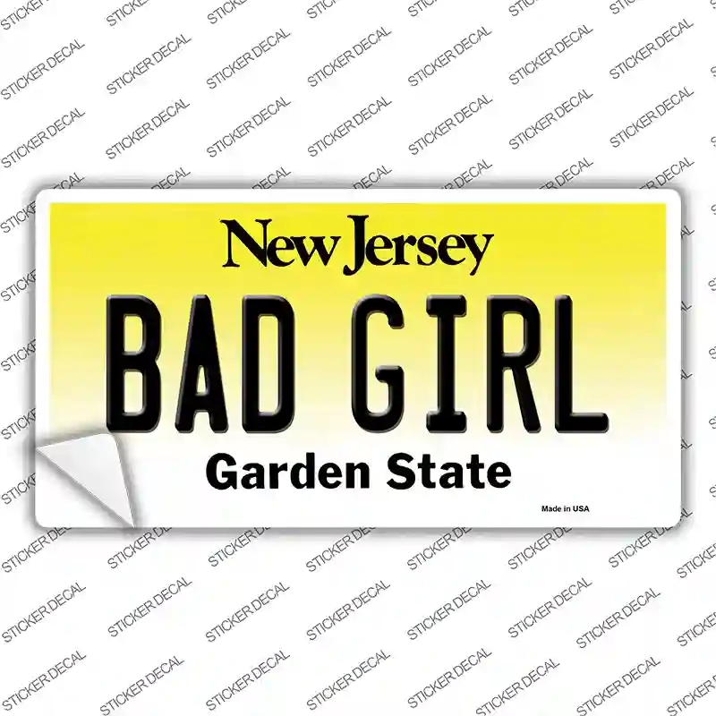 LP-10179s-L Bad Girl   Jersey Novelty Sticker Decal, Large