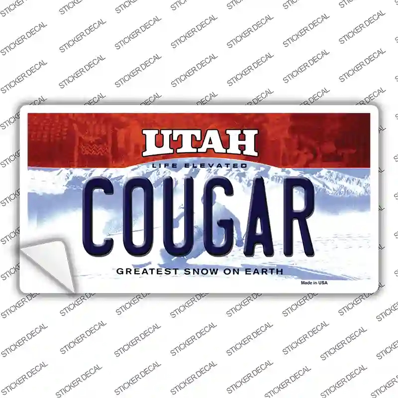 LP-10200s-L Cougar Utah Novelty Sticker Decal, Large
