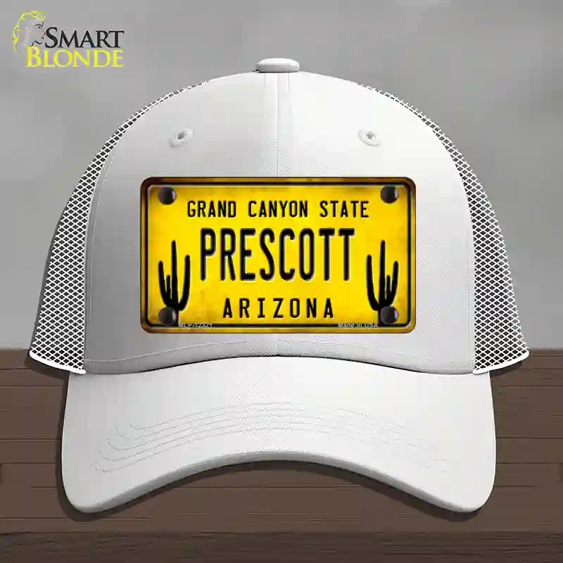 HAT19-MLP-12321 Arizona Prescott Novelty License Plate Hat, Mesh - White