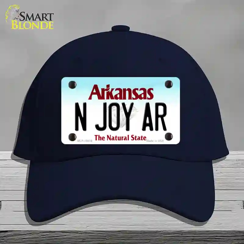 HAT20-MLP-10036 N Joy AR Arkansas Novelty License Plate Hat, Cotton - Navy