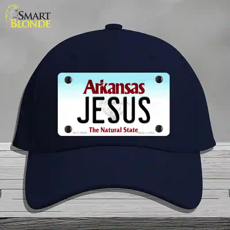 HAT20-MLP-10048 Jesus Arkansas Novelty License Plate Hat, Cotton - Navy