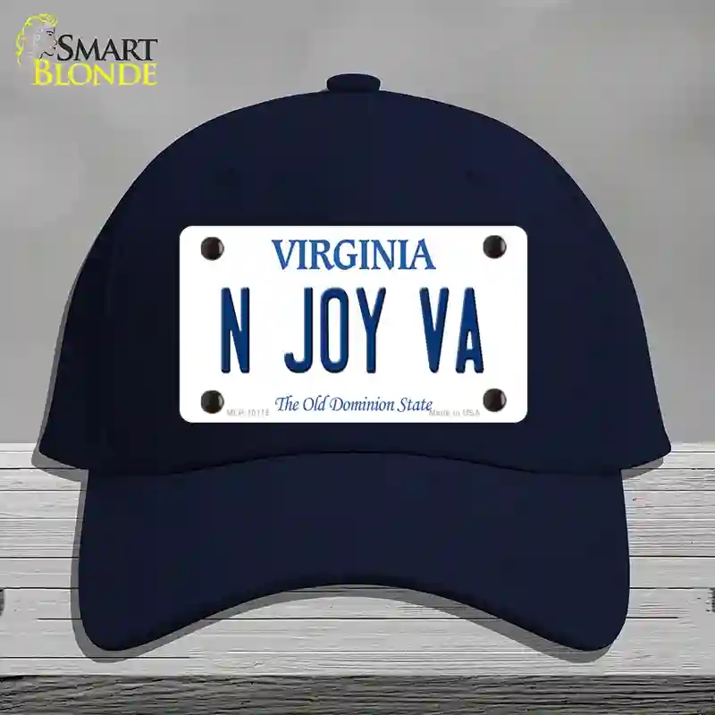 HAT20-MLP-10115 N Joy VA Virginia Novelty License Plate Hat, Cotton - Navy