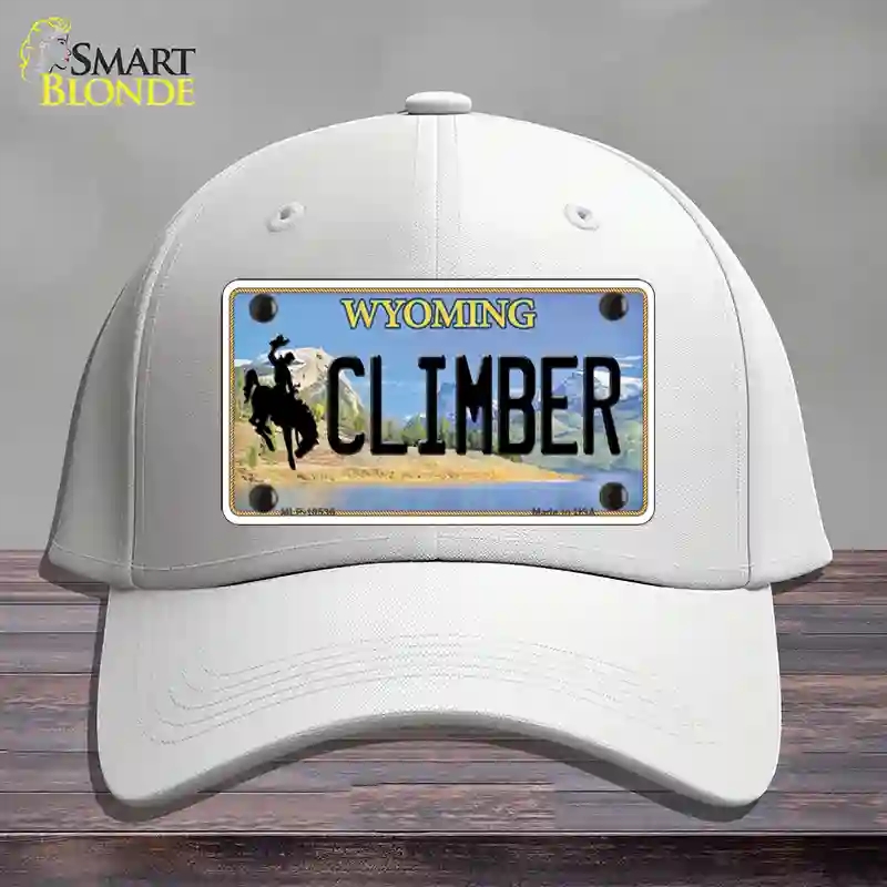 HAT21-MLP-10536 Climber Wyoming Novelty License Plate Hat, Cotton - White