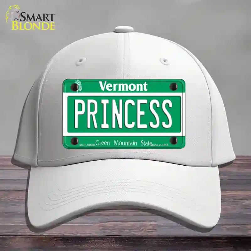 HAT21-MLP-10686 Princess Vermont Novelty License Plate Hat, Cotton - White