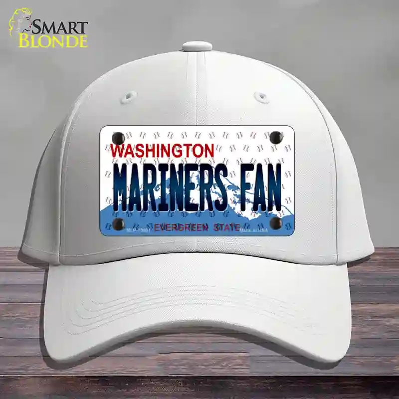 HAT21-MLP-10801 Mariners Fan Washington Novelty License Plate Hat, Cotton - White