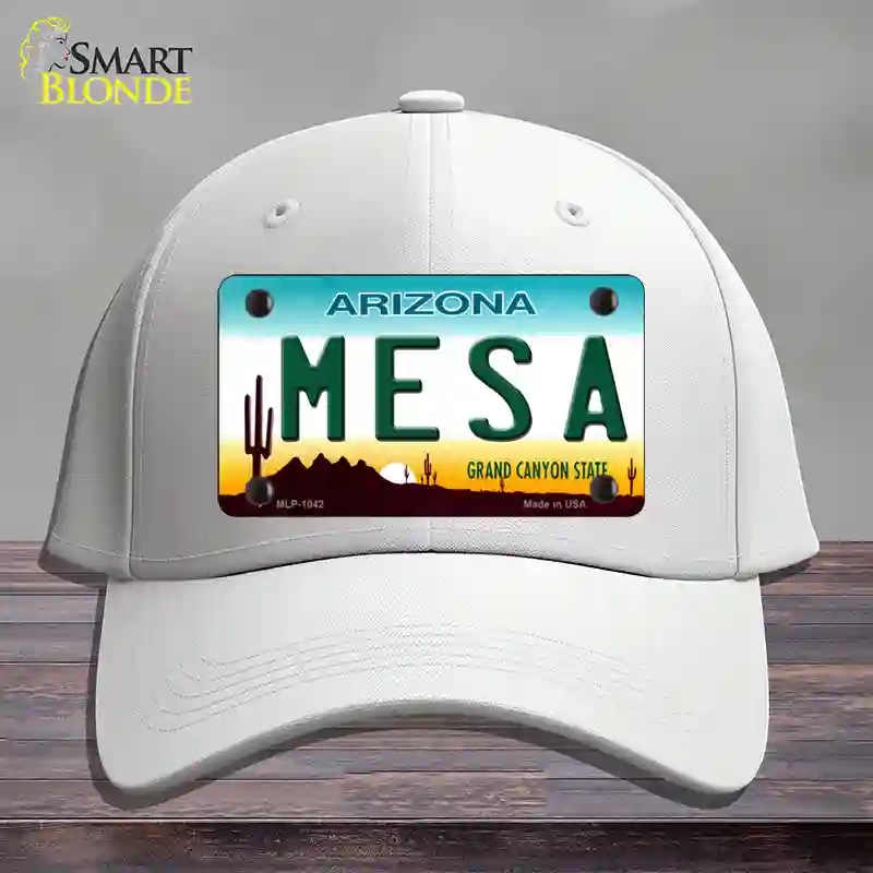 HAT21-MLP-1042 Mesa Arizona Novelty License Plate Hat, Cotton - White