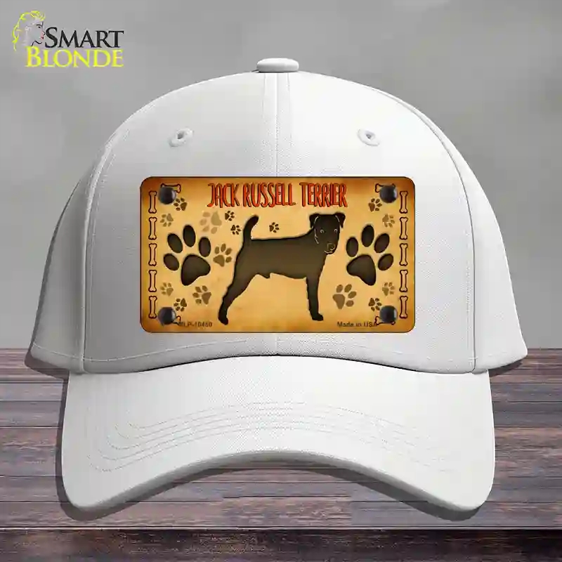 HAT21-MLP-10450 Jack Russell Terrier Novelty License Plate Hat, Cotton - White